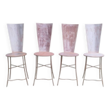 Set de 4 chaises métalliques, XXème