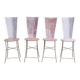Set of 4 metal chairs, 20th century