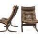 Set of 2 Siesta leather armchairs, Ingmar Relling, Norway, 1960