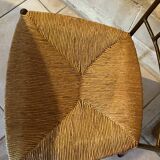 Table and four chairs wrought iron and wood