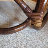 Rare-Vintage - Set of two rattan and bamboo armchairs - reclining armchairs - 80s
