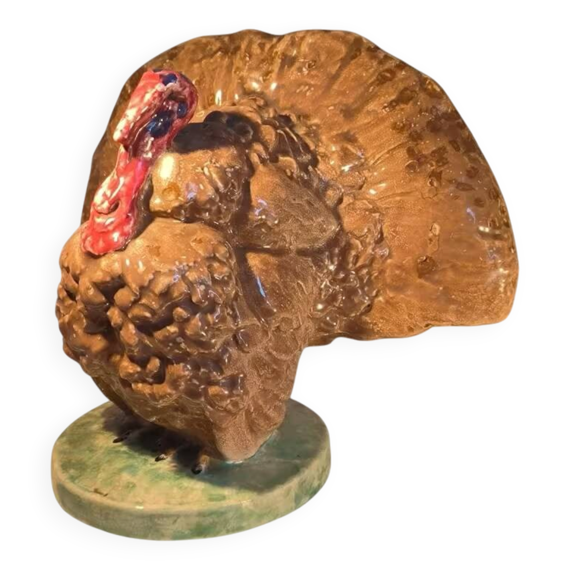 Domien ingels for ceramaes 'turkey' rare polychrome animal sculpture c