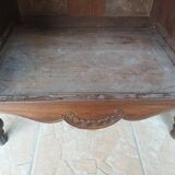 Louis XV Standing Man in Walnut and Ash Burl