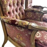 Set of 2 vintage baroque club chairs/armchairs