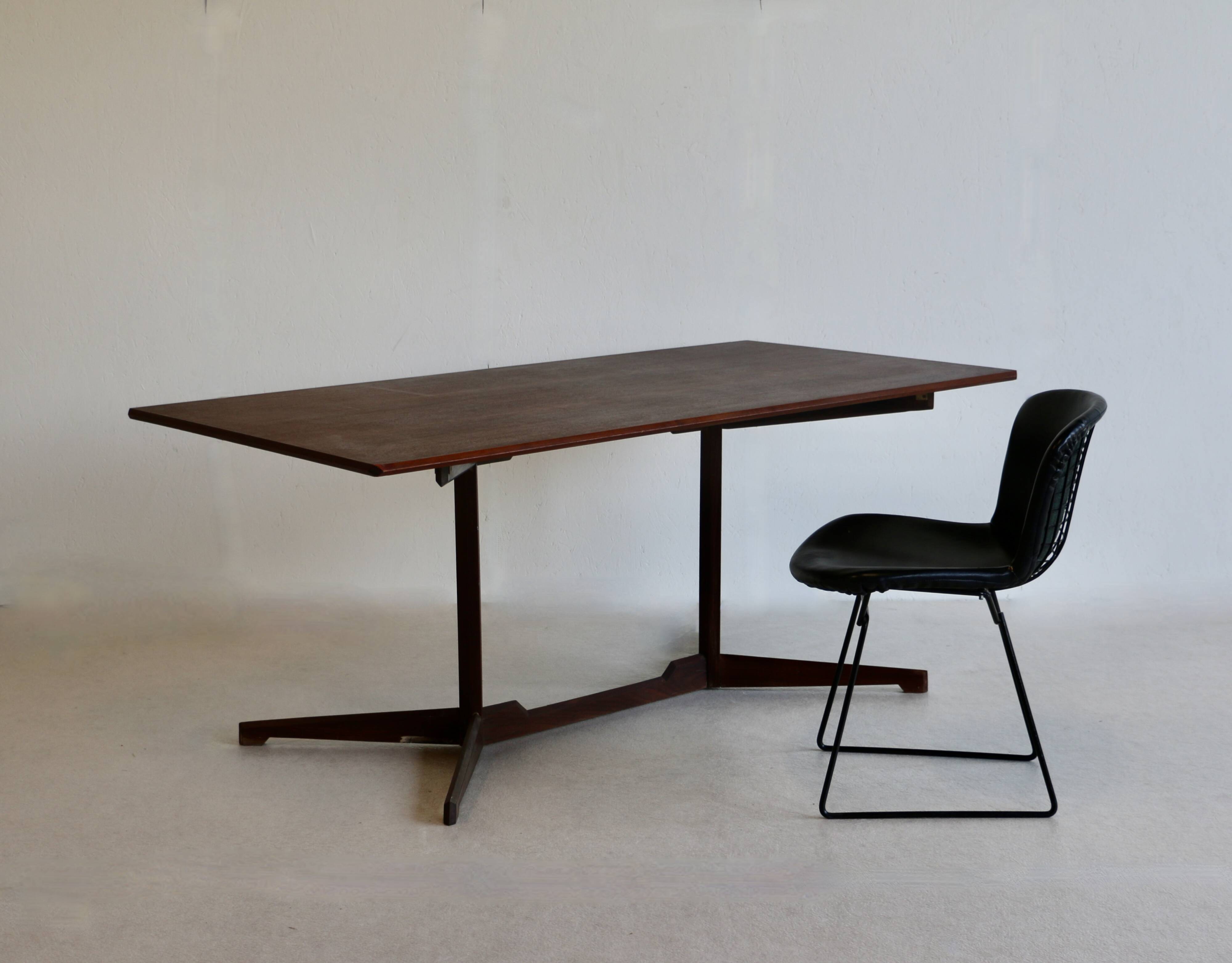 A large wooden desk. Italy 70s