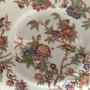Sarreguemines Dessert Plates: Hand-Painted Chinoiserie Decor, 19th Century