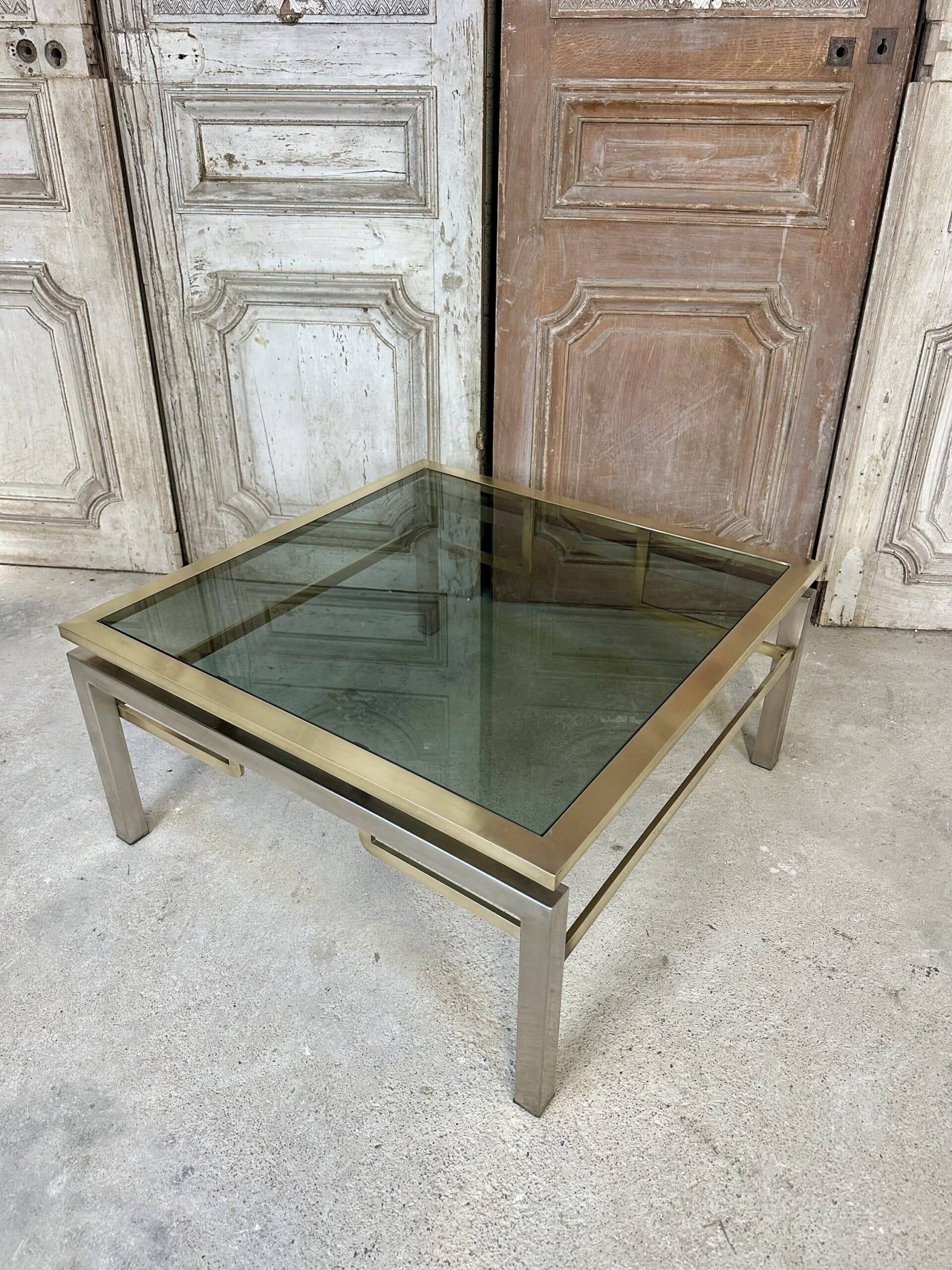 Small square coffee table by Guy Lefèvre for Maison Jansen circa 1970