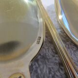 12 gold metal ice cream scoops with net decoration 14.6cm