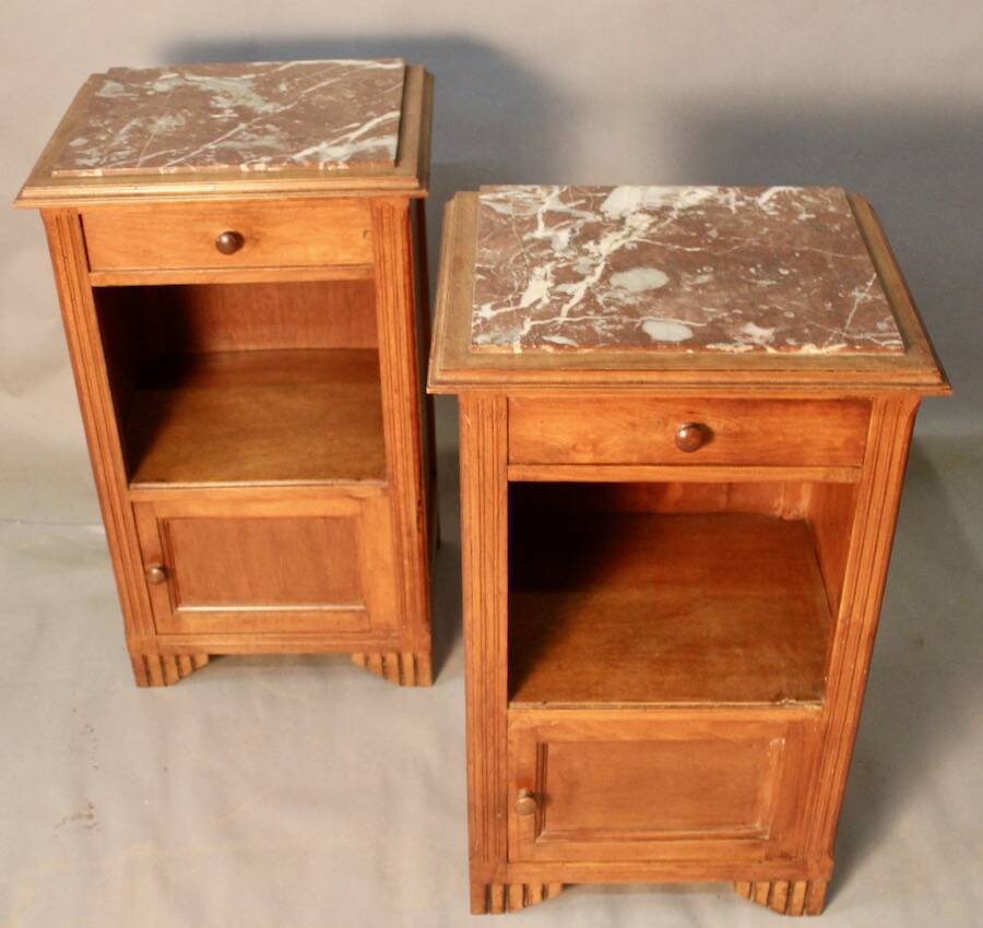 Pair of art deco bedside tables