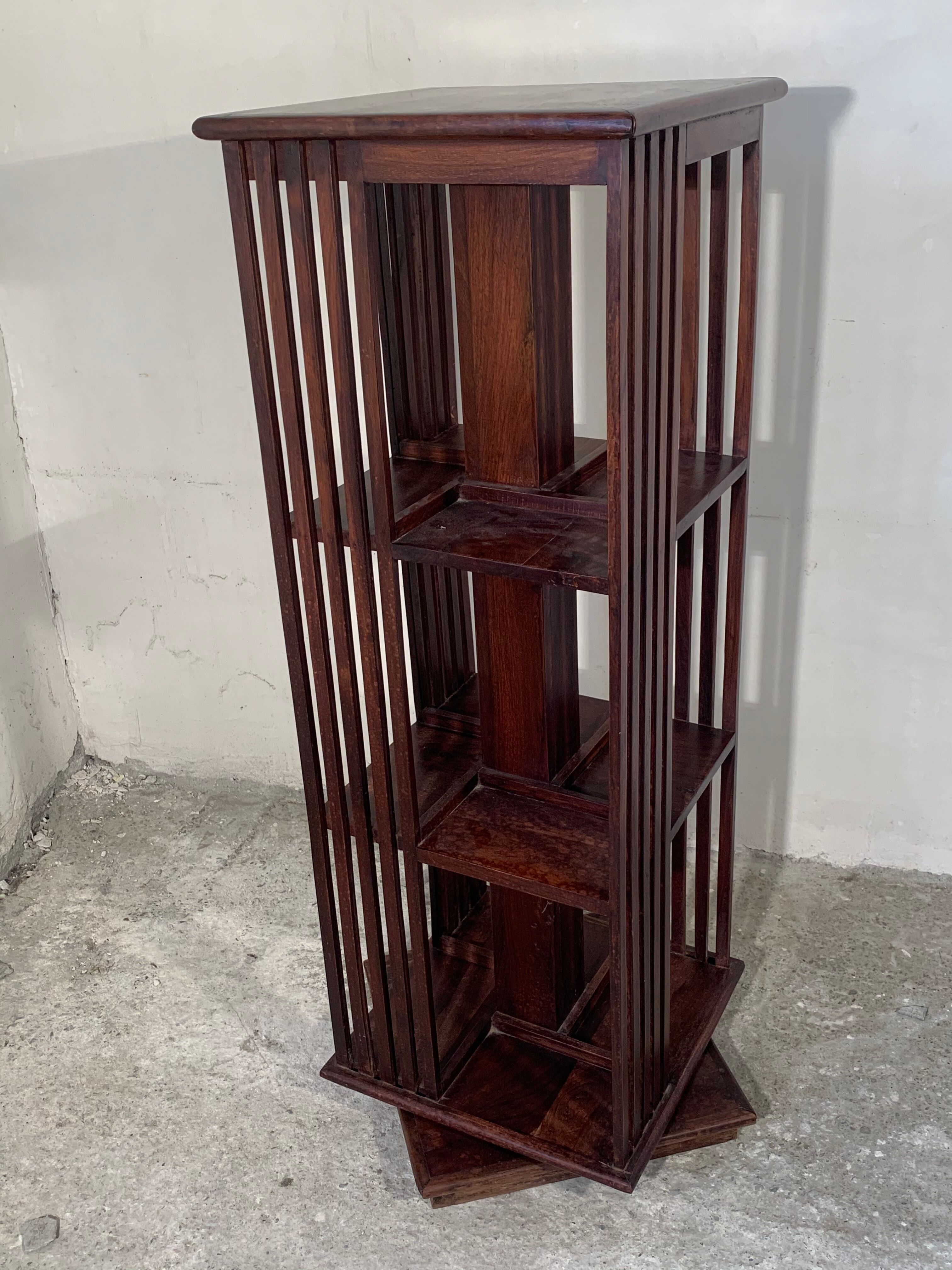 Mahogany revolving bookcase large model early twentieth century