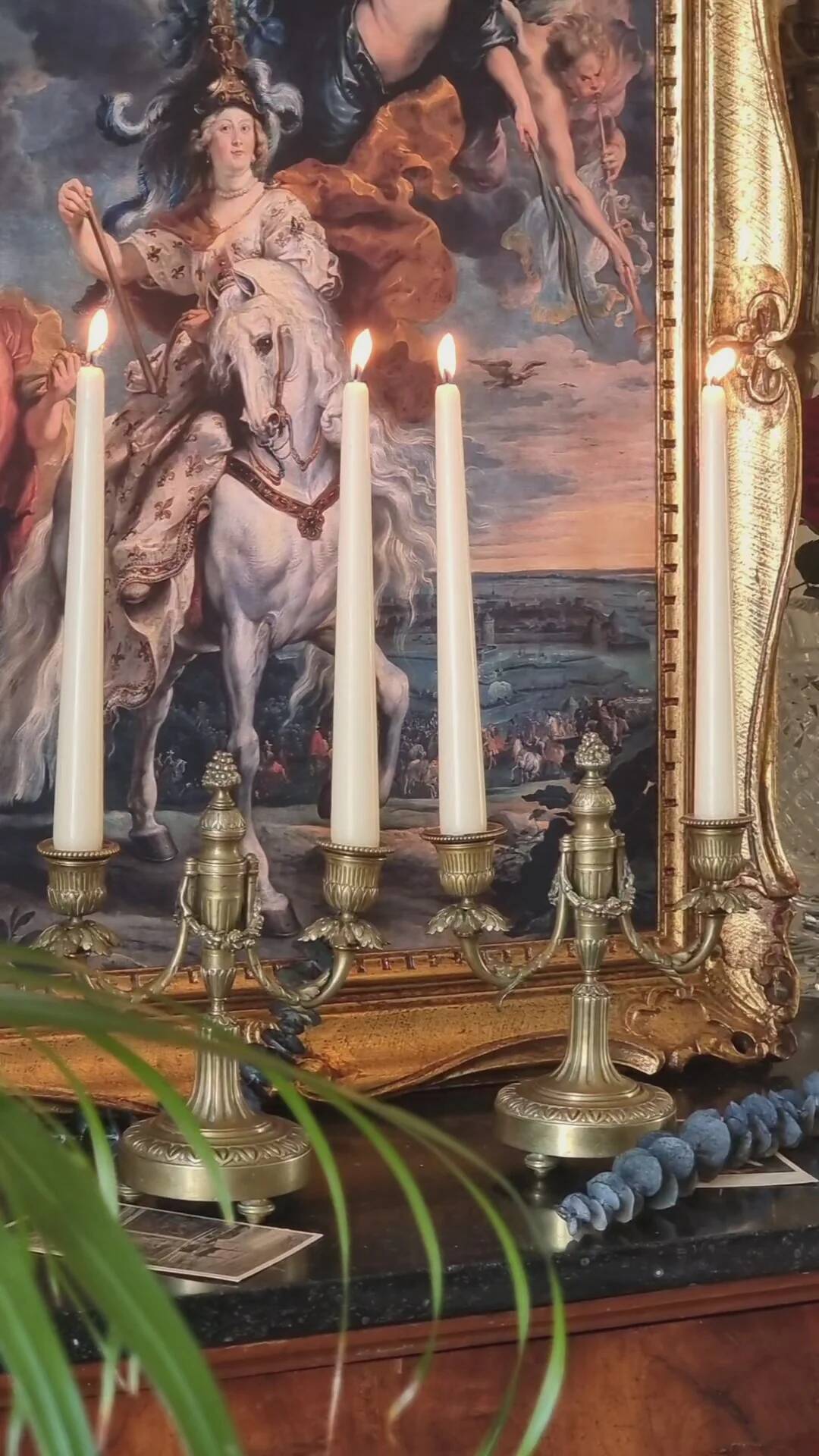 Pair of bronze candlesticks