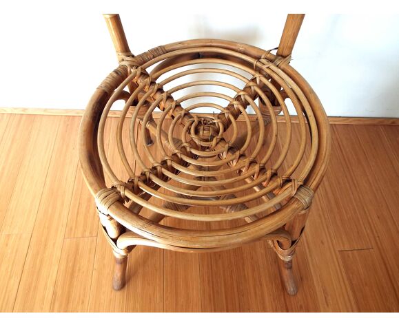 Chaise en bambou et rotin