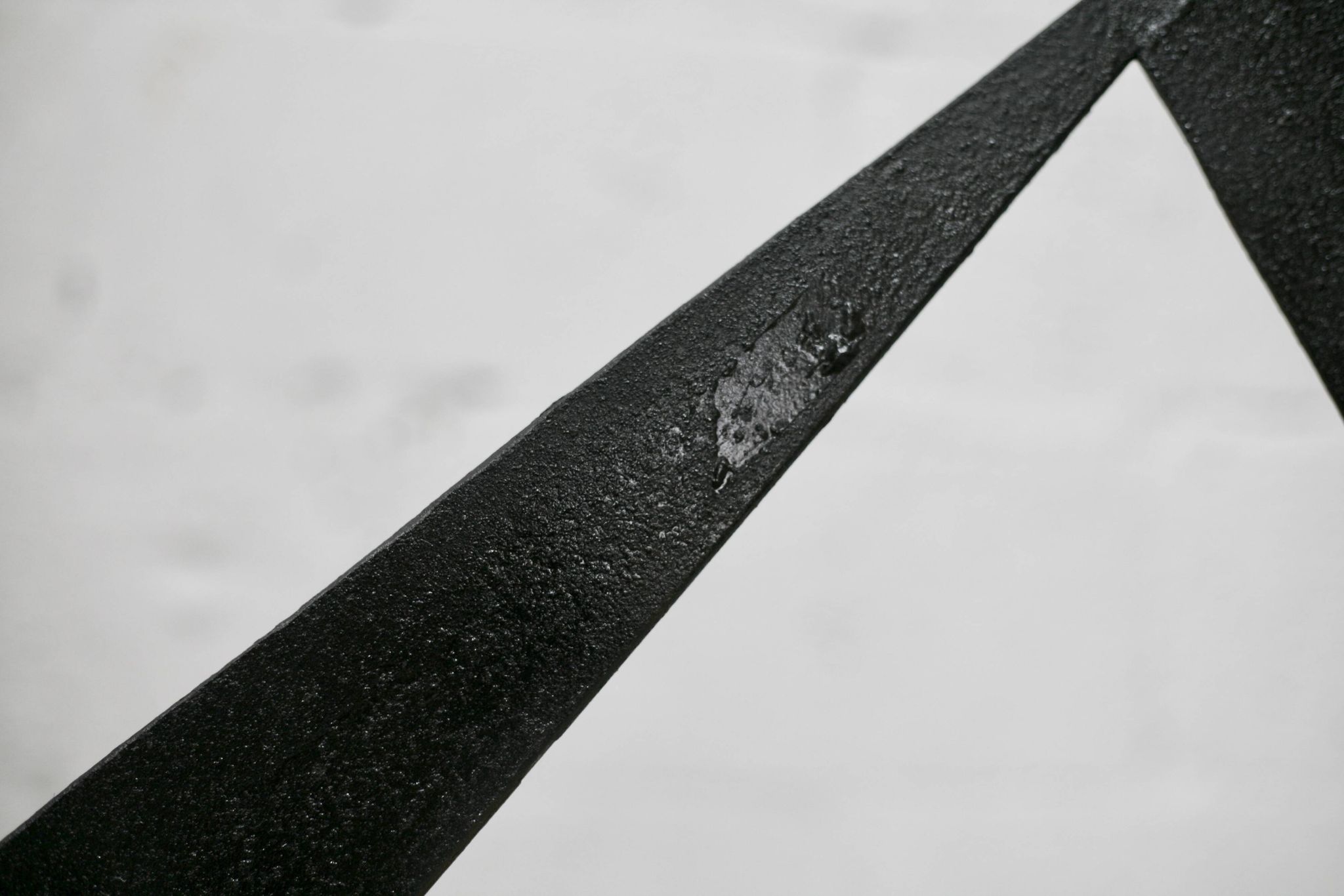Steel sculpture, black, 1970s.