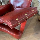 Pair of leather club chairs 30s