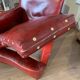 Pair of leather club chairs 30s