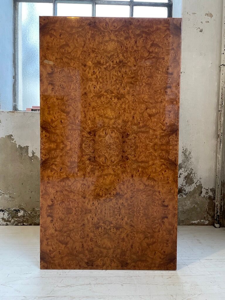 Italian coffee table elm magnifying glass