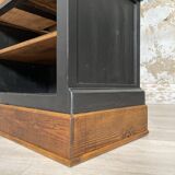 Solid wood box counter.