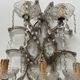 Pair of "Marie Thérèse" wall lights Brass frame glass and pendants 20th century