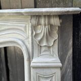 Louis XV style fireplace in blue Turkish marble circa 1880