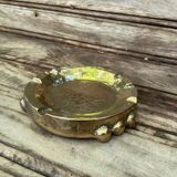 Cendrier en laiton brutaliste italien signe Tonini