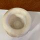 Pot or candle holder in vintage alabaster carved face