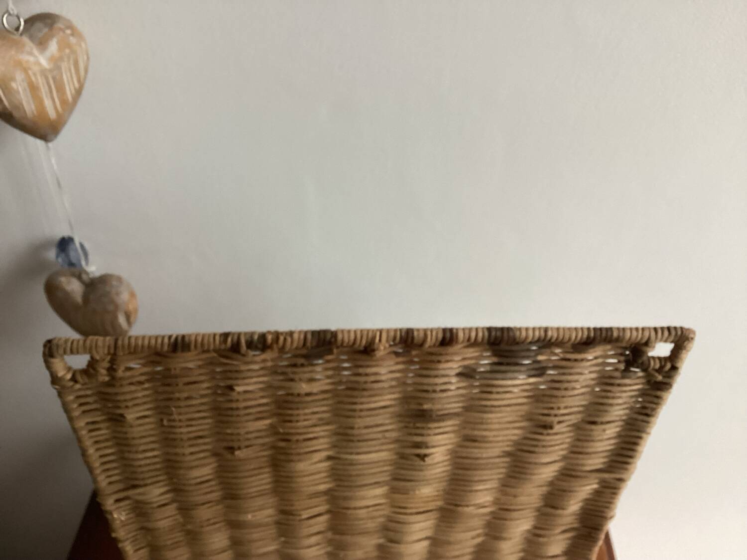 Vintage rattan mail holder