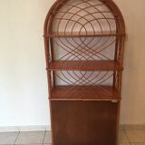 Vintage rattan shelves