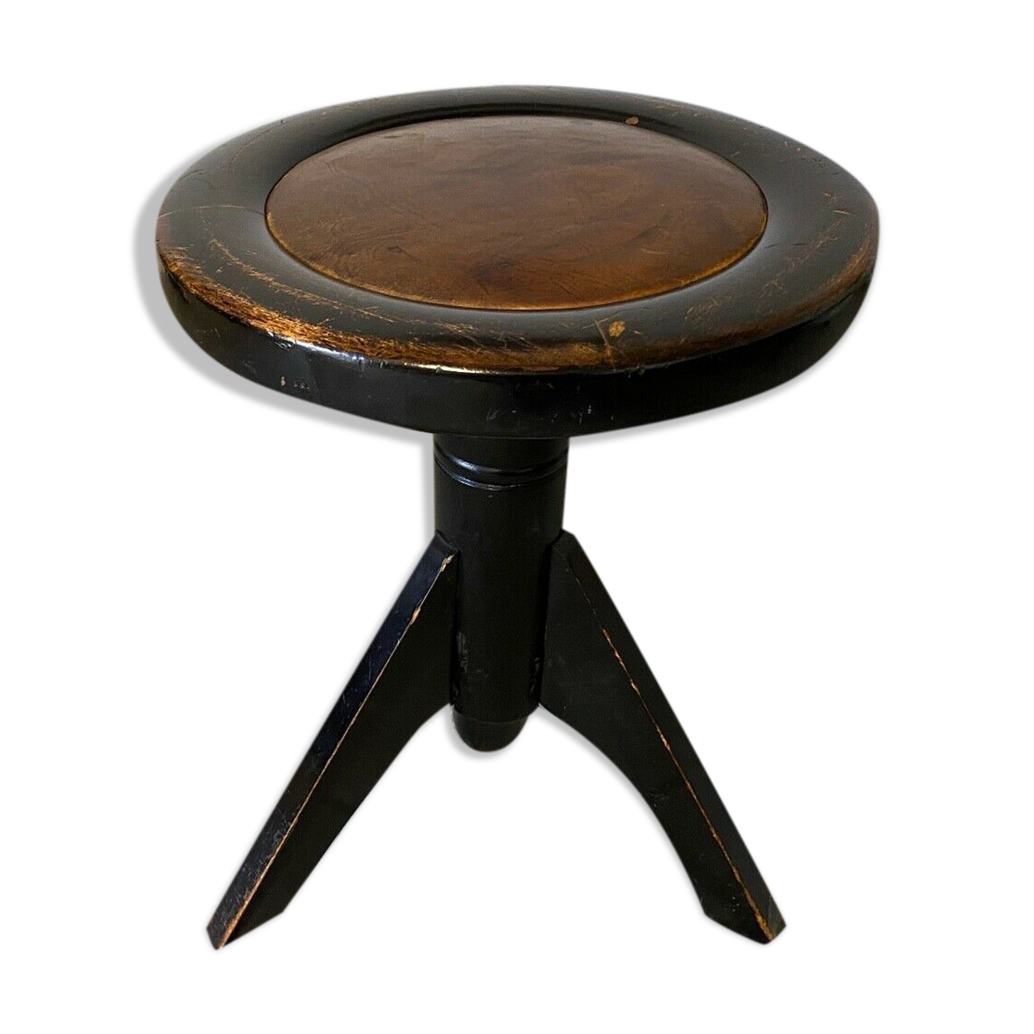 Leather and chain piano stool 1930