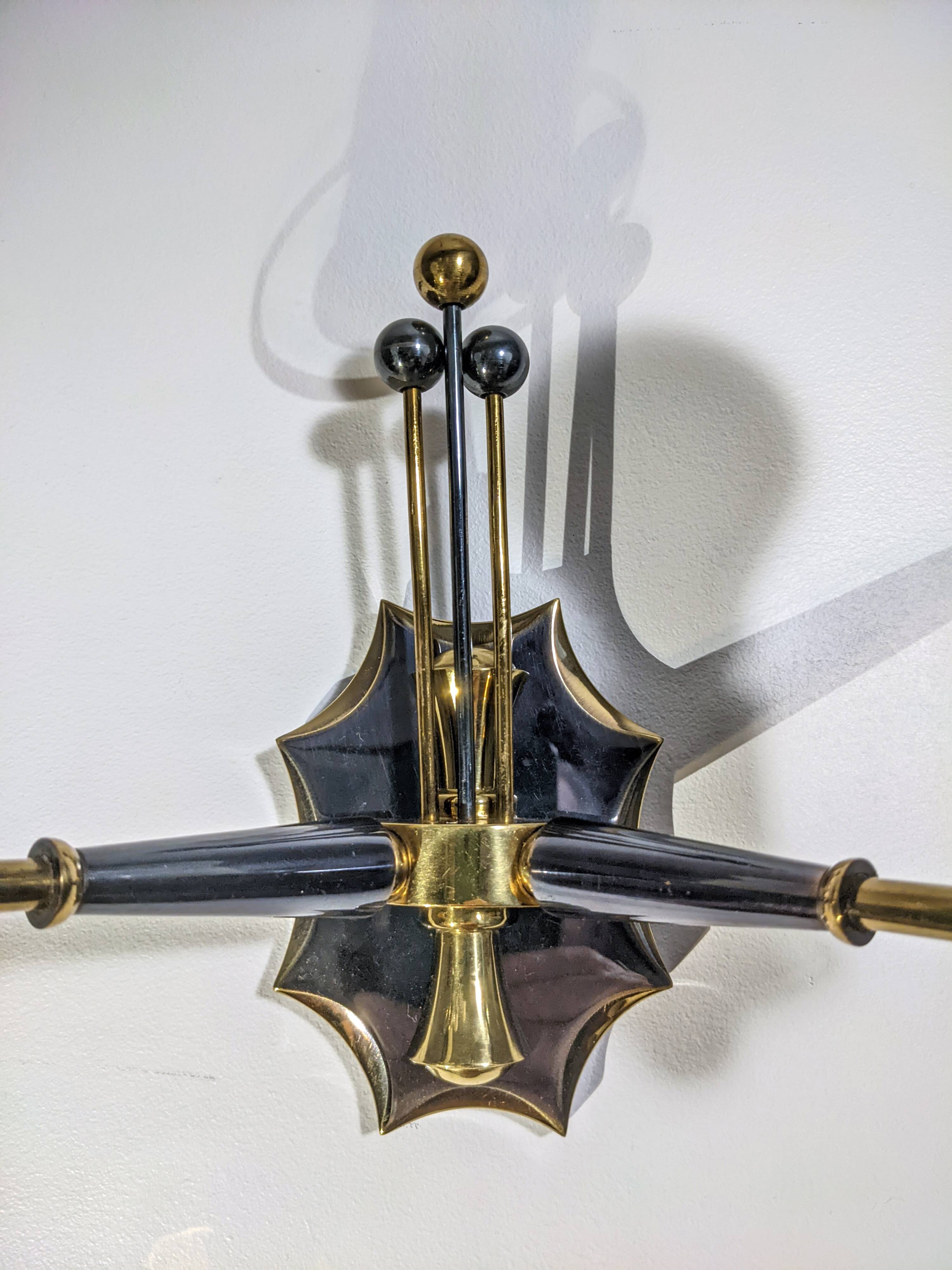 Pair of sputnik wall lights 1950