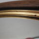 Old oval mirror, walnut wood tower, gilded border