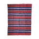Traditional rustic red wool rug with stylized design and stripes, authentic hand-woven 160x230cm