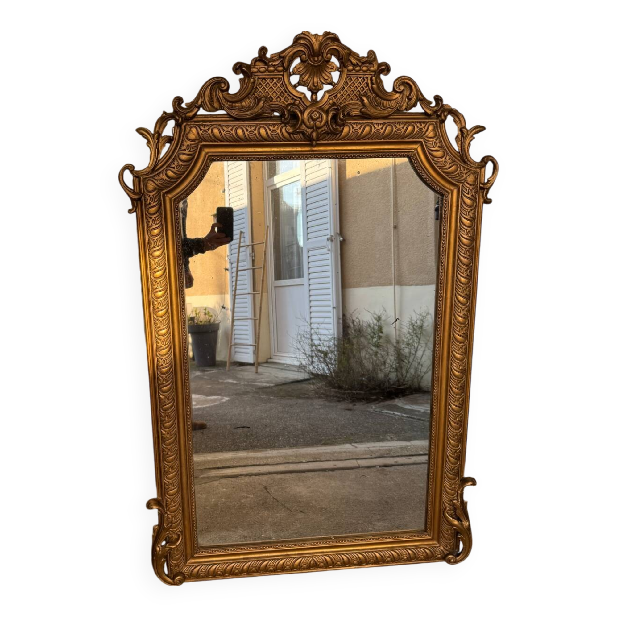 Old gold mirror