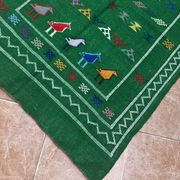 Handwoven Berber Kilim rug: Small Moroccan tribal accent rug