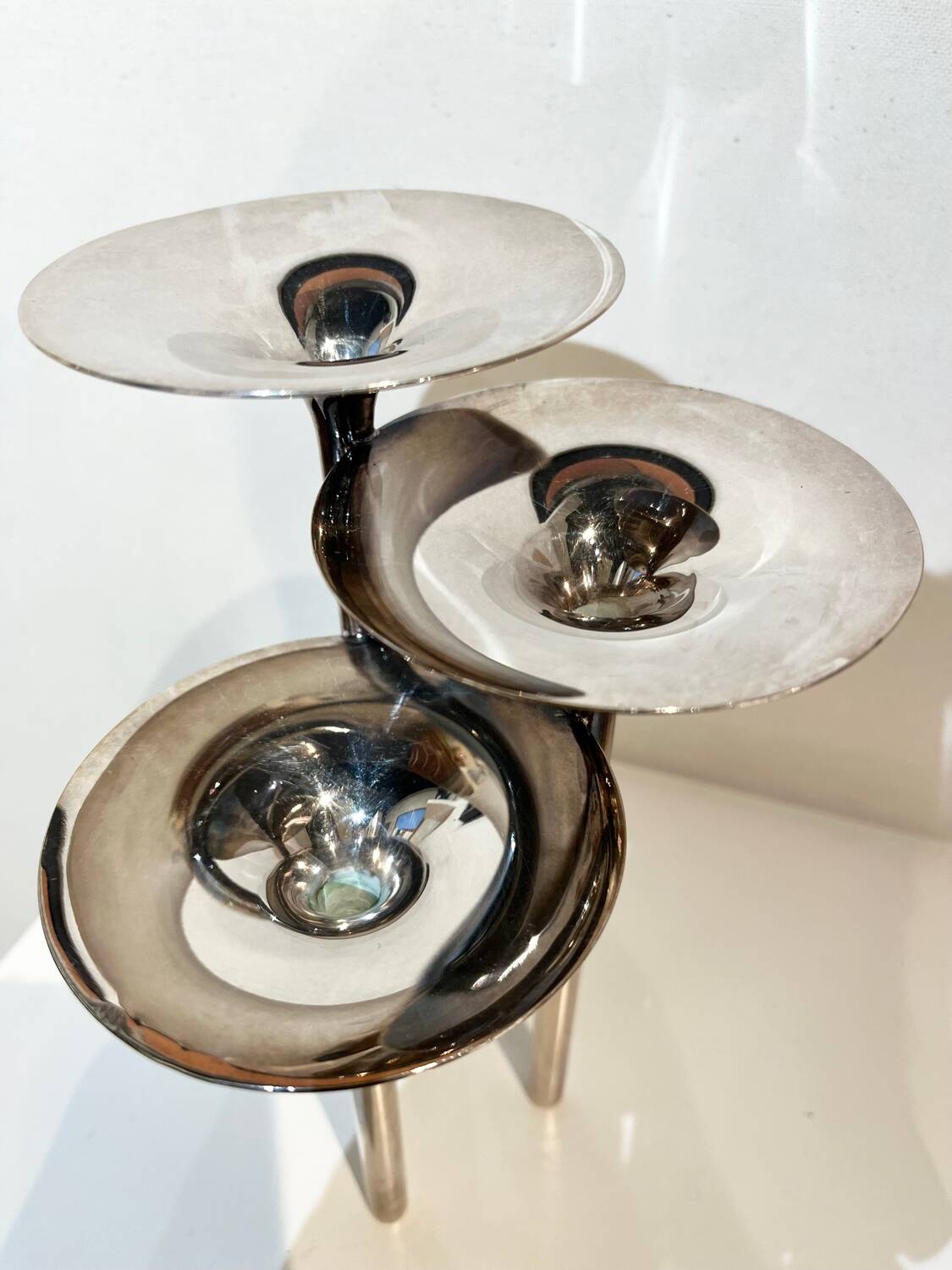 Lino Sabattini, “concerto di trombe” candle holder