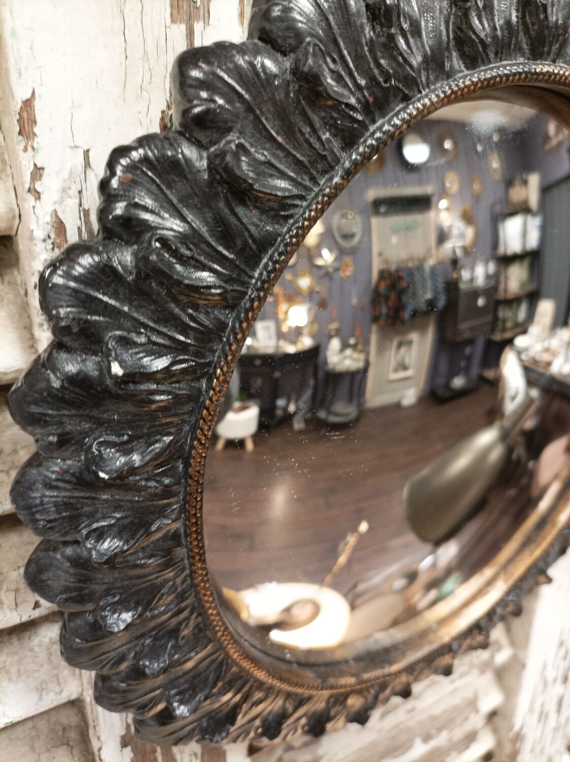 Convex mirror 28 cm black