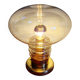 Space Age table lamp in brass and clear glass, 1960s-70s.