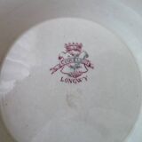 Compote dish, footed bowl Longwy pottery Poppy model