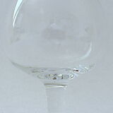 Suite of six glasses with alcohol, shape "cognac", in crystal