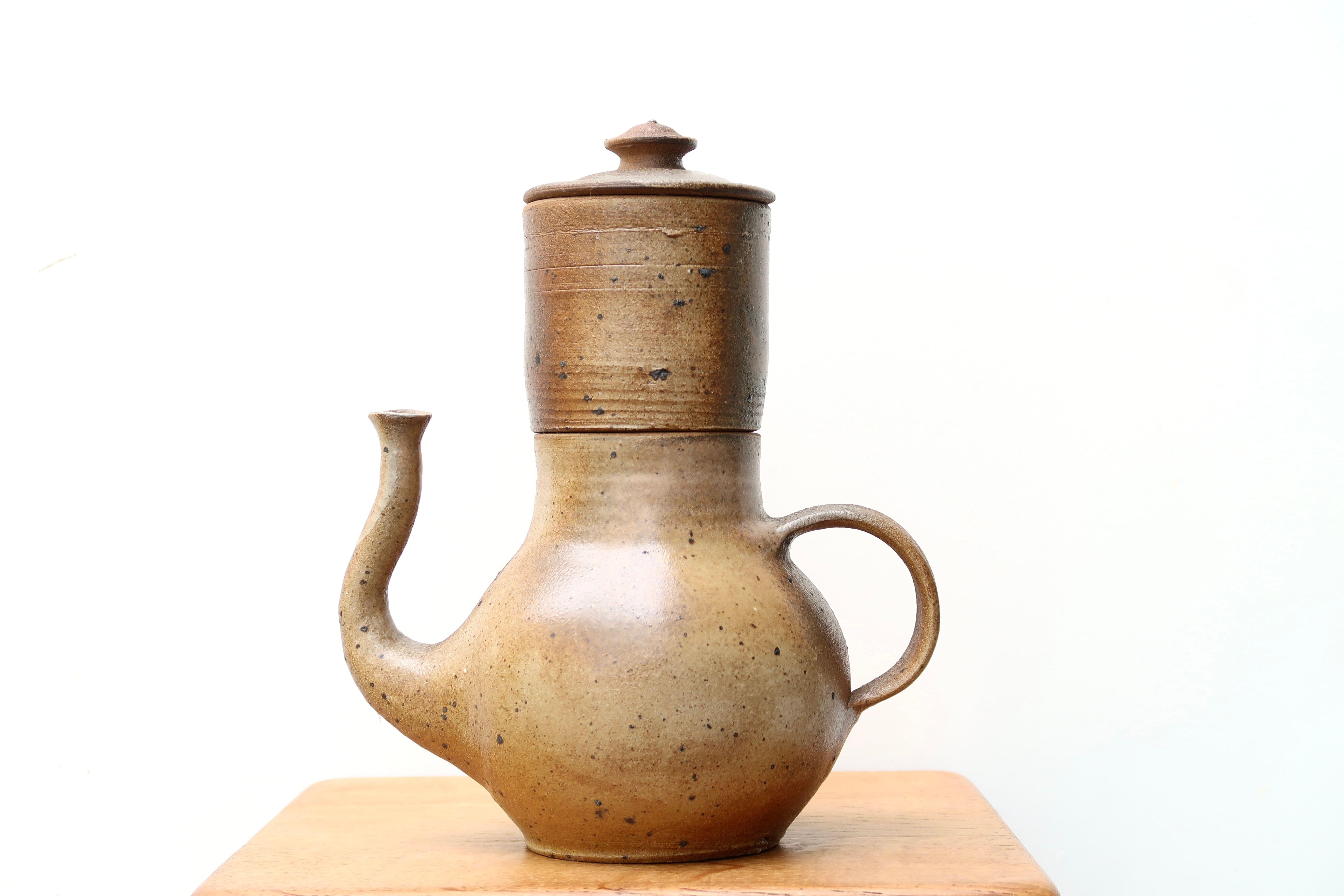 Jacky Coville's stoneware tea pot, 60s