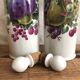 Porcelain bottle duo for mirabelle and raspberry brandy