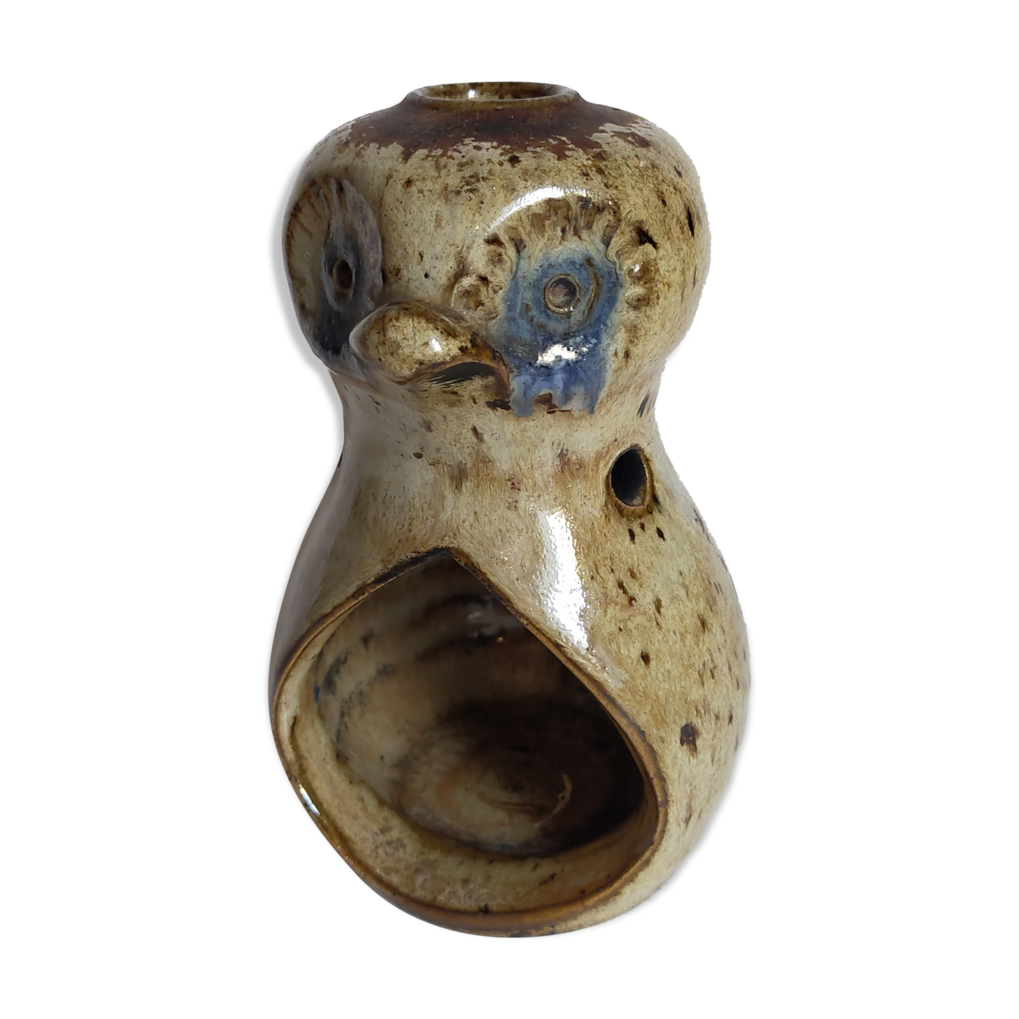 Candlestick "nice" ceramic potter vintage enamelled sandstone