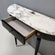 Midcentury Walnut and Carrara Marble Console Table Ascribable to Paolo Buffa
