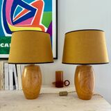 Pair of "Autumn" wooden lamps - 1970.