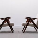 Mid Century Easy Chair Model B - 310 Var in Ivory Buckle