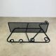 Wall-mounted coat rack/wardrobe from the 1950s, wrought iron and rigidule.