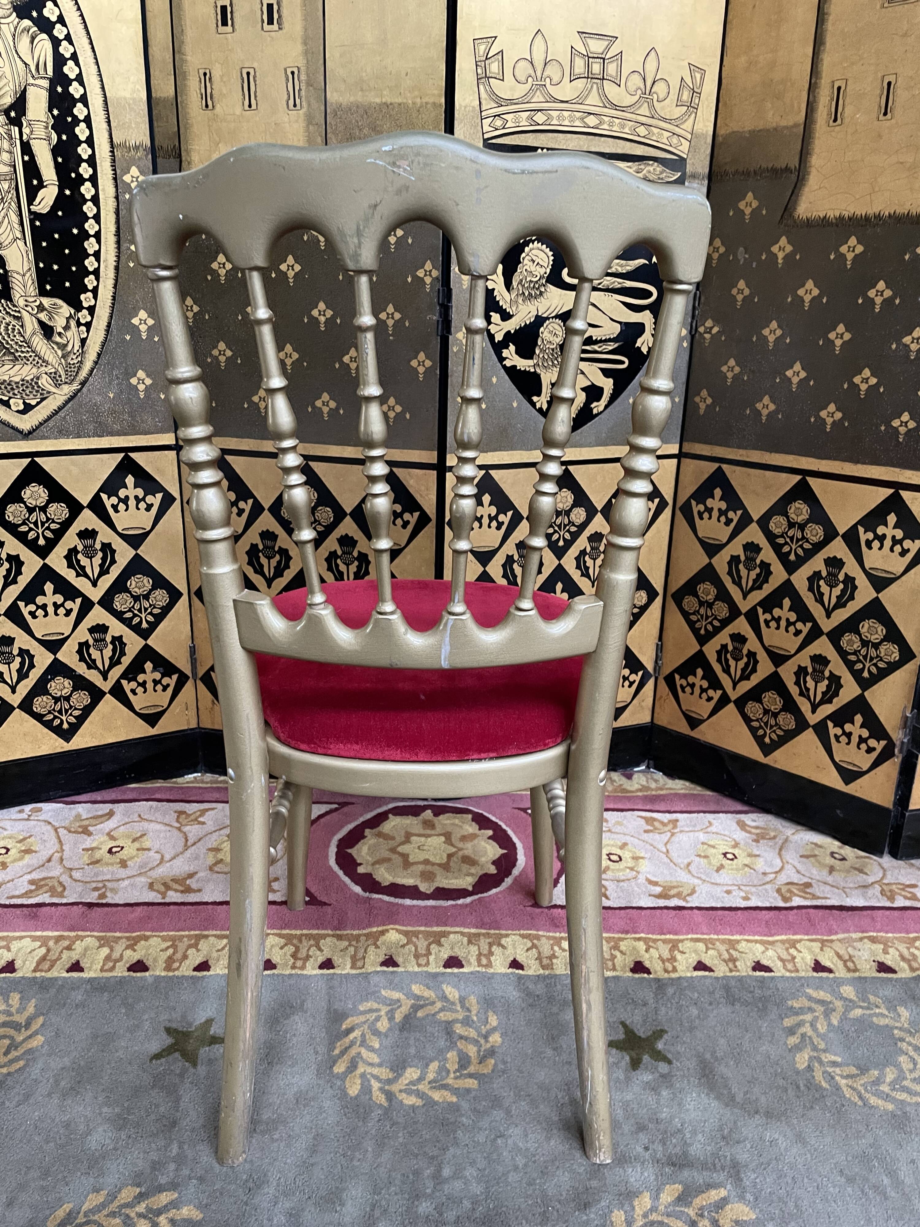 Suite de 6 chaises à barrettes Napoléon III