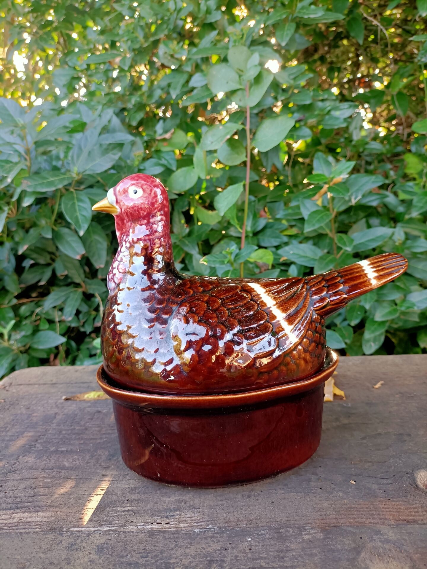 Retro zoomorphic terrine turkey