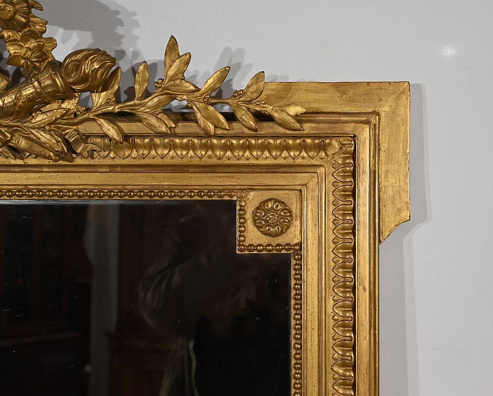 Gilded Wood Mirror, Louis XVI style, Napoleon III period – Mid 19th century