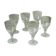 Verres a pied trompeur en verre epais bistrot