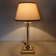 Pied de lampe de style Regence en laiton et plexiglas 1970